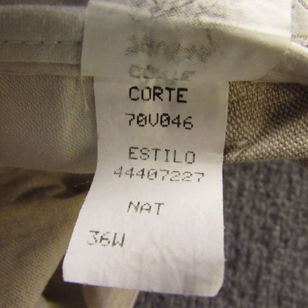 Vintage Savane Silkworks‎ Chino Shorts Mens 36 Beige Linen Blend Pleated Preppy - Picture 12 of 13